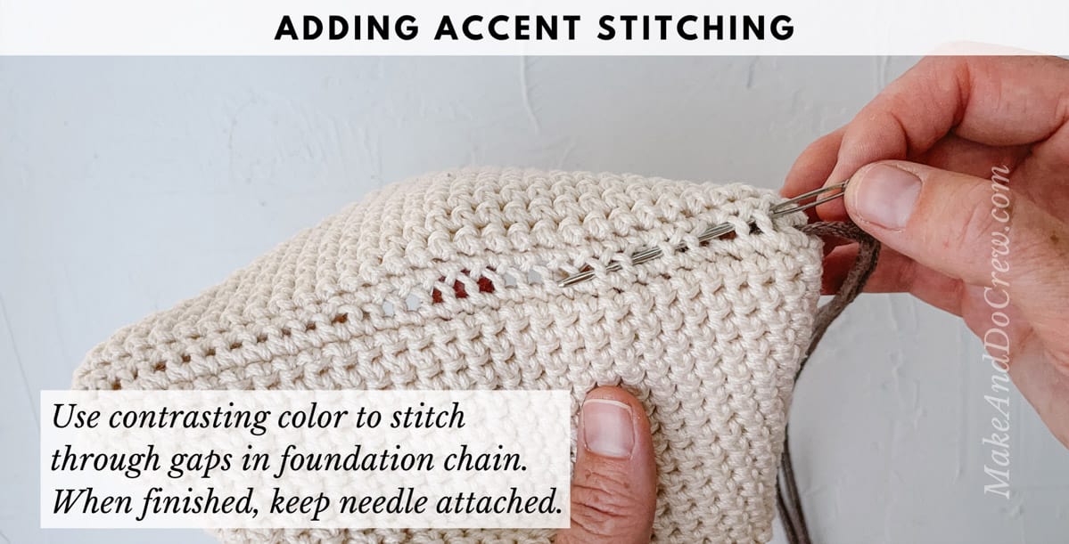 How to add accent stitching.