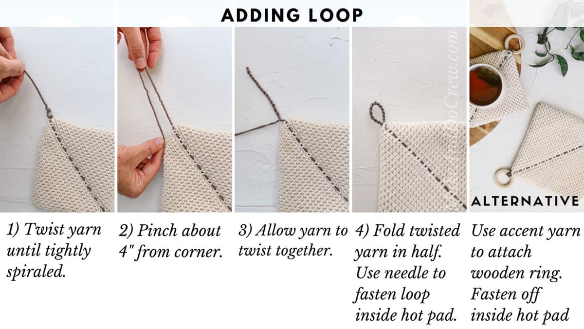 How to add a hanging loop.