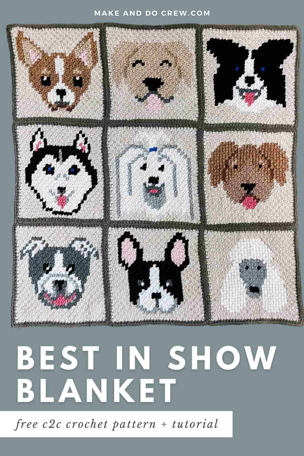 Best In Show C2C Crochet Dog Blanket Pattern » Make & Do Crew