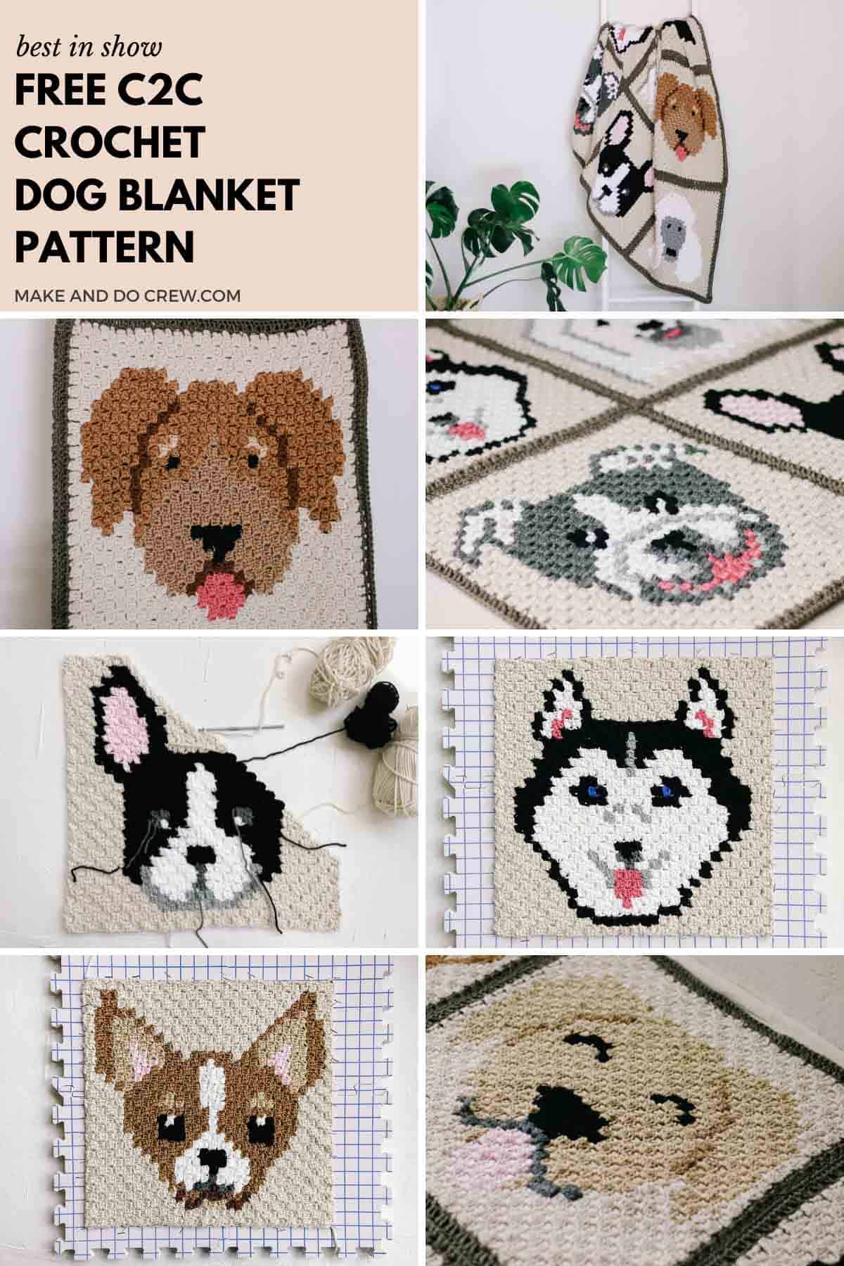 Best In Show C2C Crochet Dog Blanket Pattern Make Do Crew