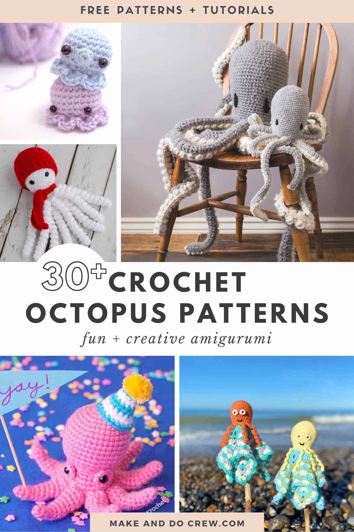 A collection of crochet octopus amigurumi patterns.