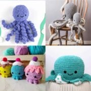 collection of crochet octopus toy patterns.