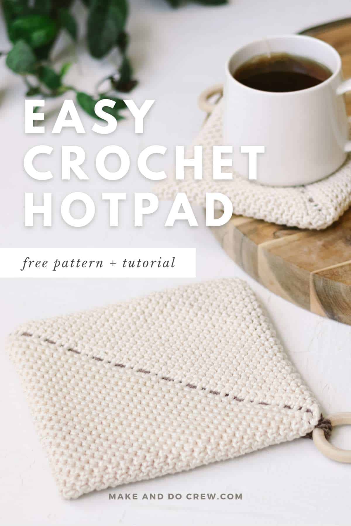 Two crochet hotpads.
