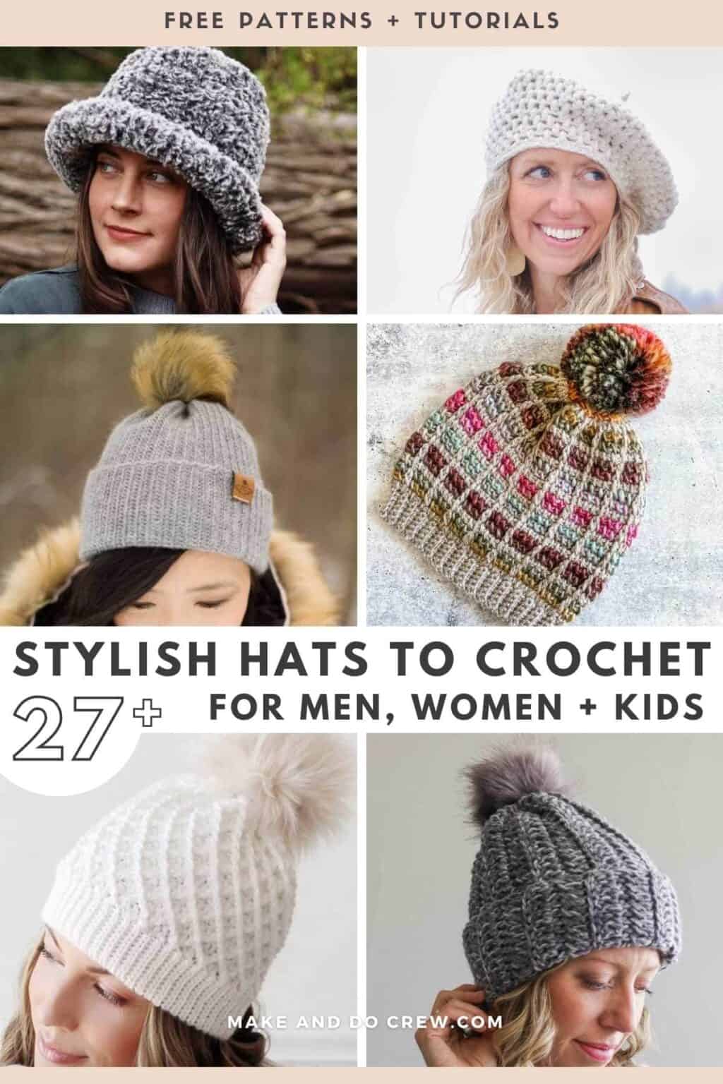 27 Free Crochet Hat and Easy Beanie Patterns