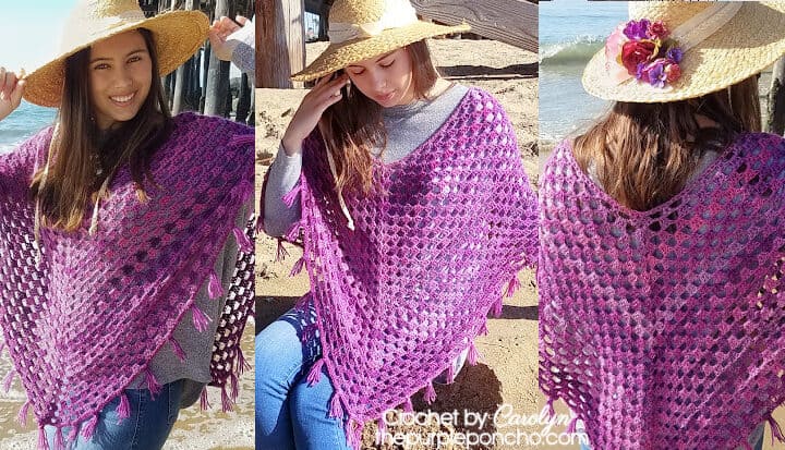 Summer Lace Ponchos – Free Crochet Pattern Round Up - The Purple