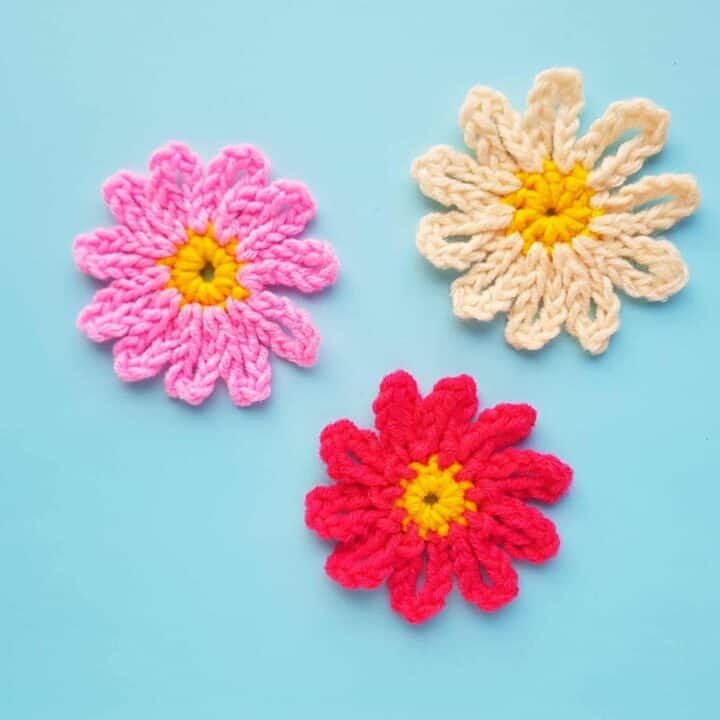 Easy Crochet Flower Clip
