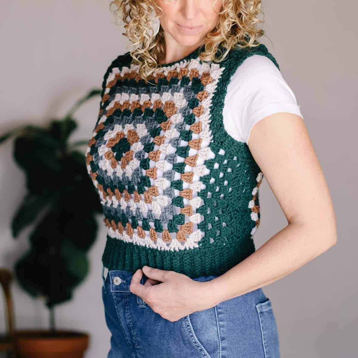 Relaxed Boho Vest Crochet Pattern - ReVe Design Co