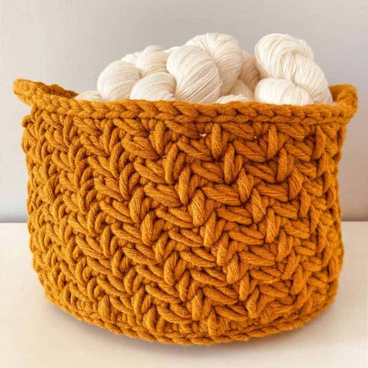 T-Shirt Yarn Crochet Nesting Basket Free Patterns