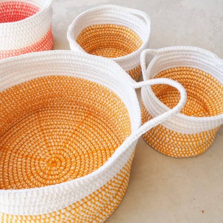 Crochet Corner Basket PATTERN, Handmade Basket PDF & VIDEO