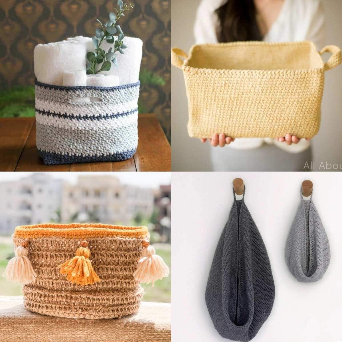 How to make your own crochet oval baskets - free pattern