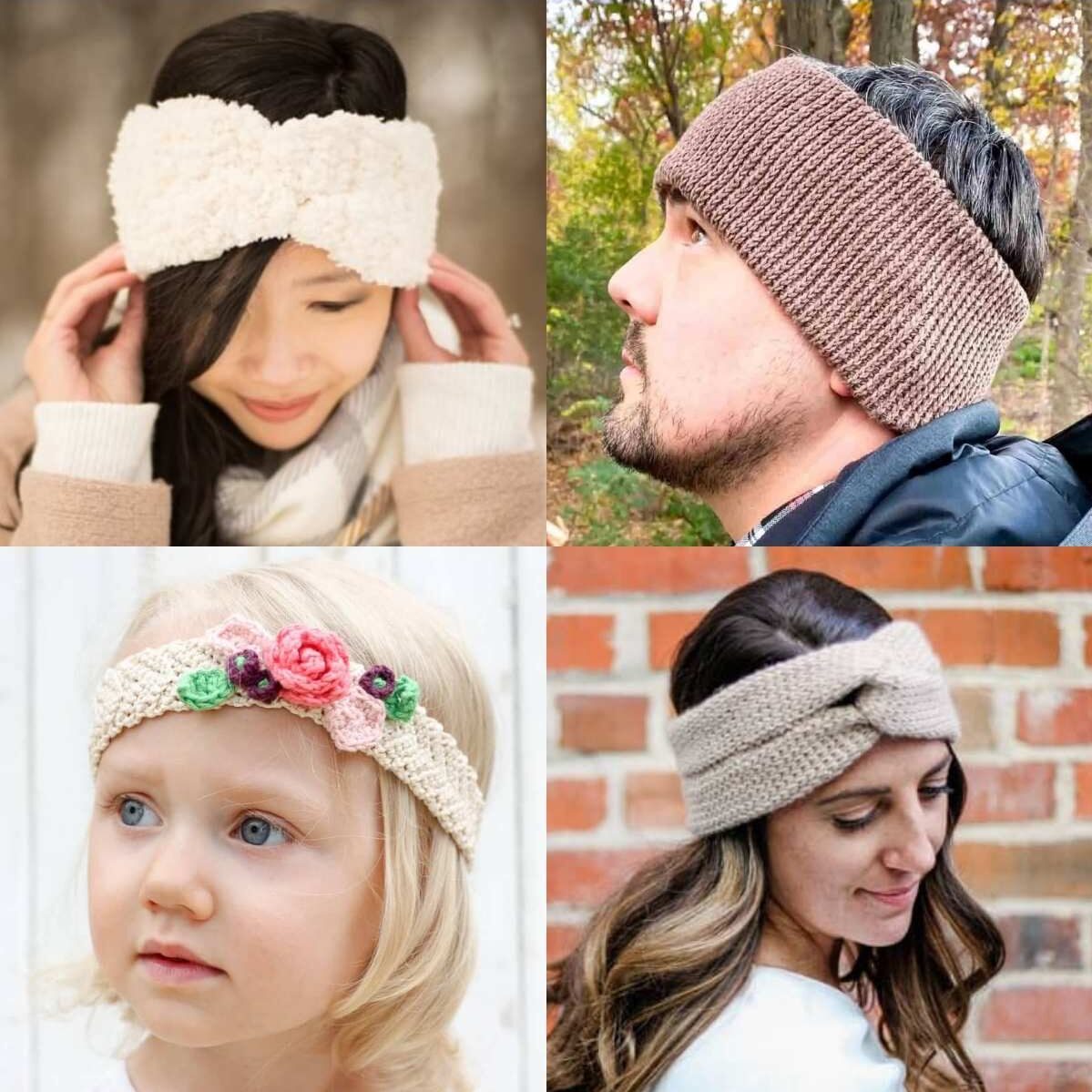 8-Piece Knotted Wide Headbands for Women and Girls