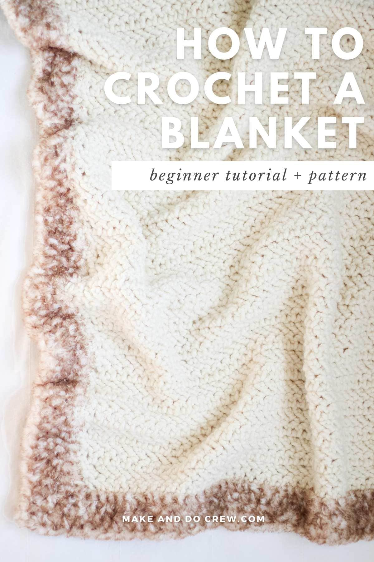 A crochet blanket with faux fur border crochet pattern.