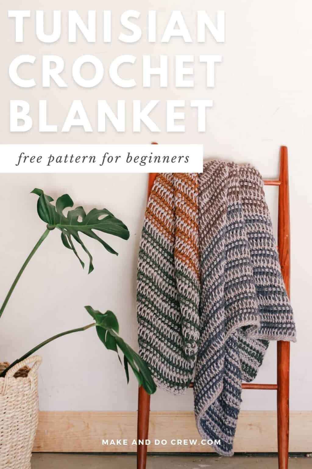 Easy Tunisian Crochet Blanket Pattern for Beginners