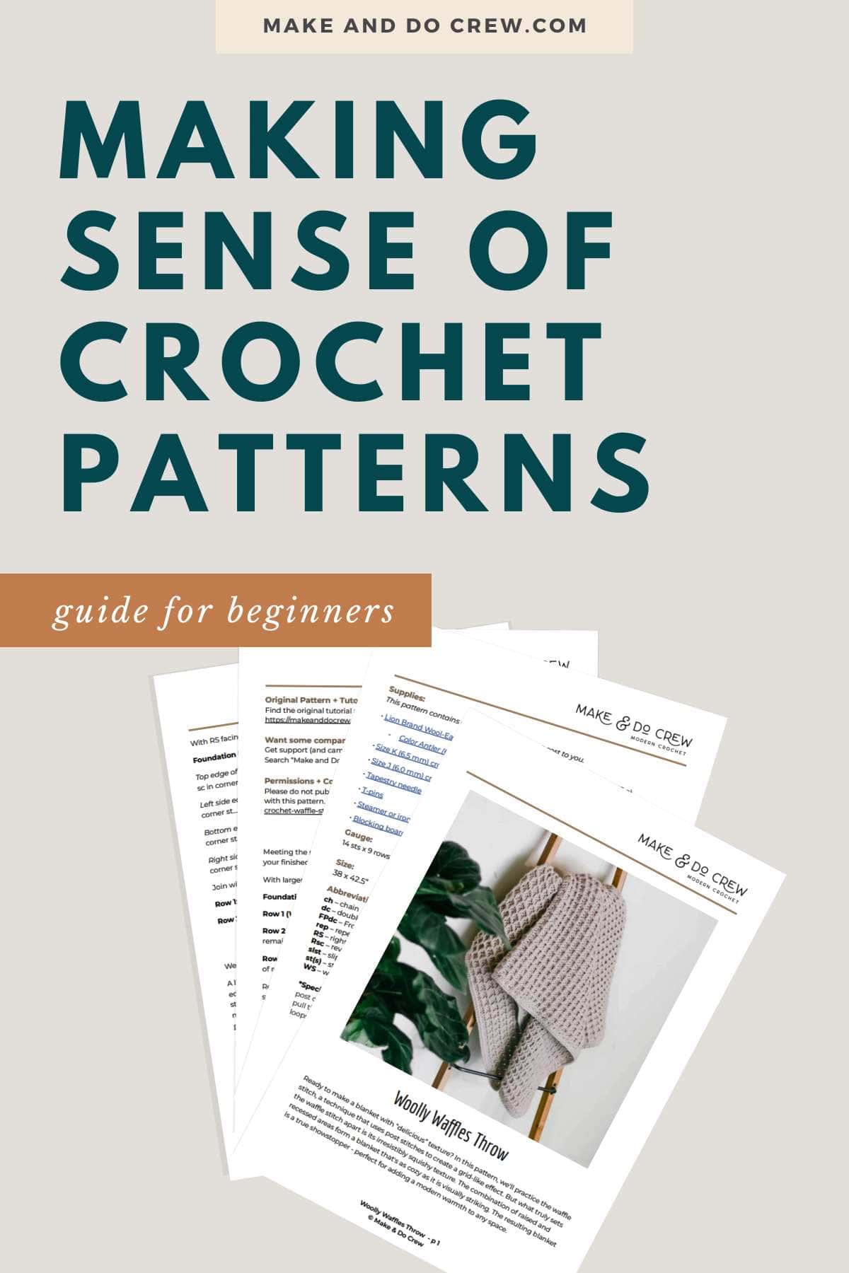 How to read crochet patterns guide for beginners.