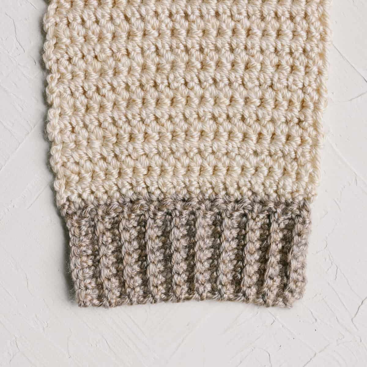 Double knit tutorial III: the chart and slipped stitch edge.