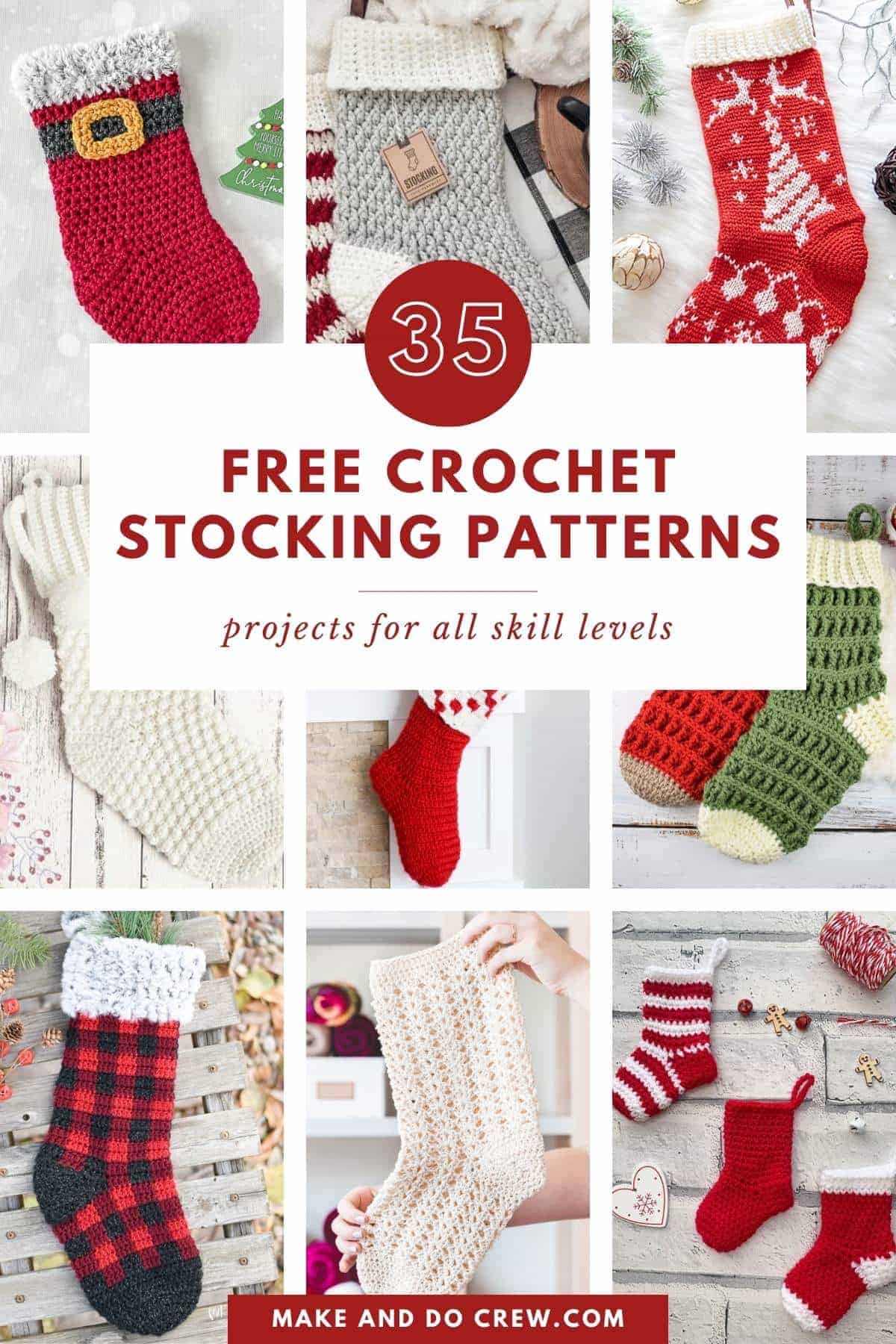 Crochet Stockings Pattern Holly Jolly Crochet Christmas Stockings Kit