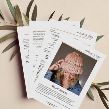 1.5 Hour Free Chunky Hat Knitting Pattern
