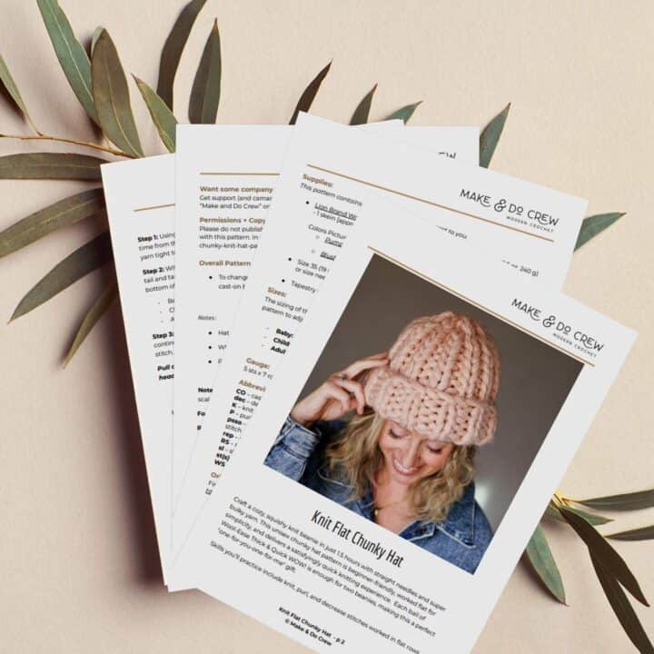 1 5 Hour Free Chunky Hat Knitting Pattern