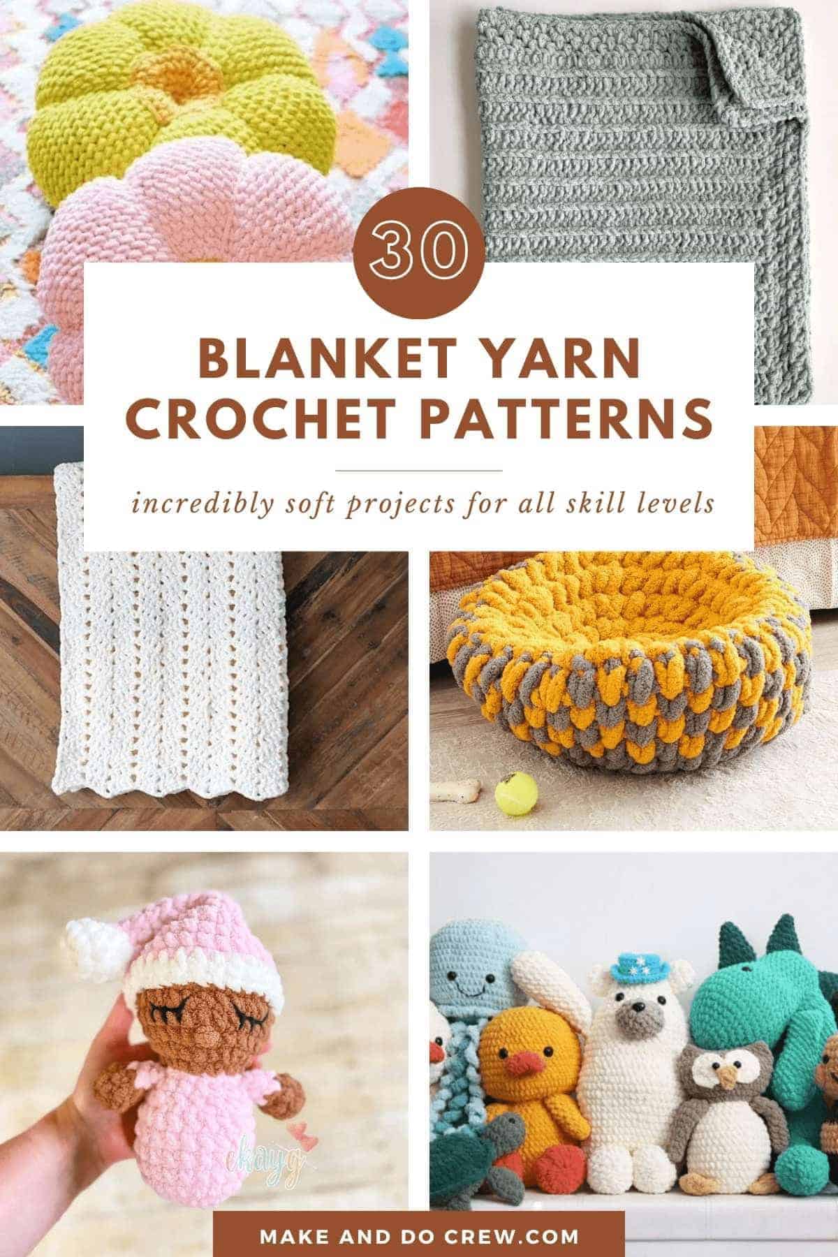 Bernat blanket yarn crochet patterns.