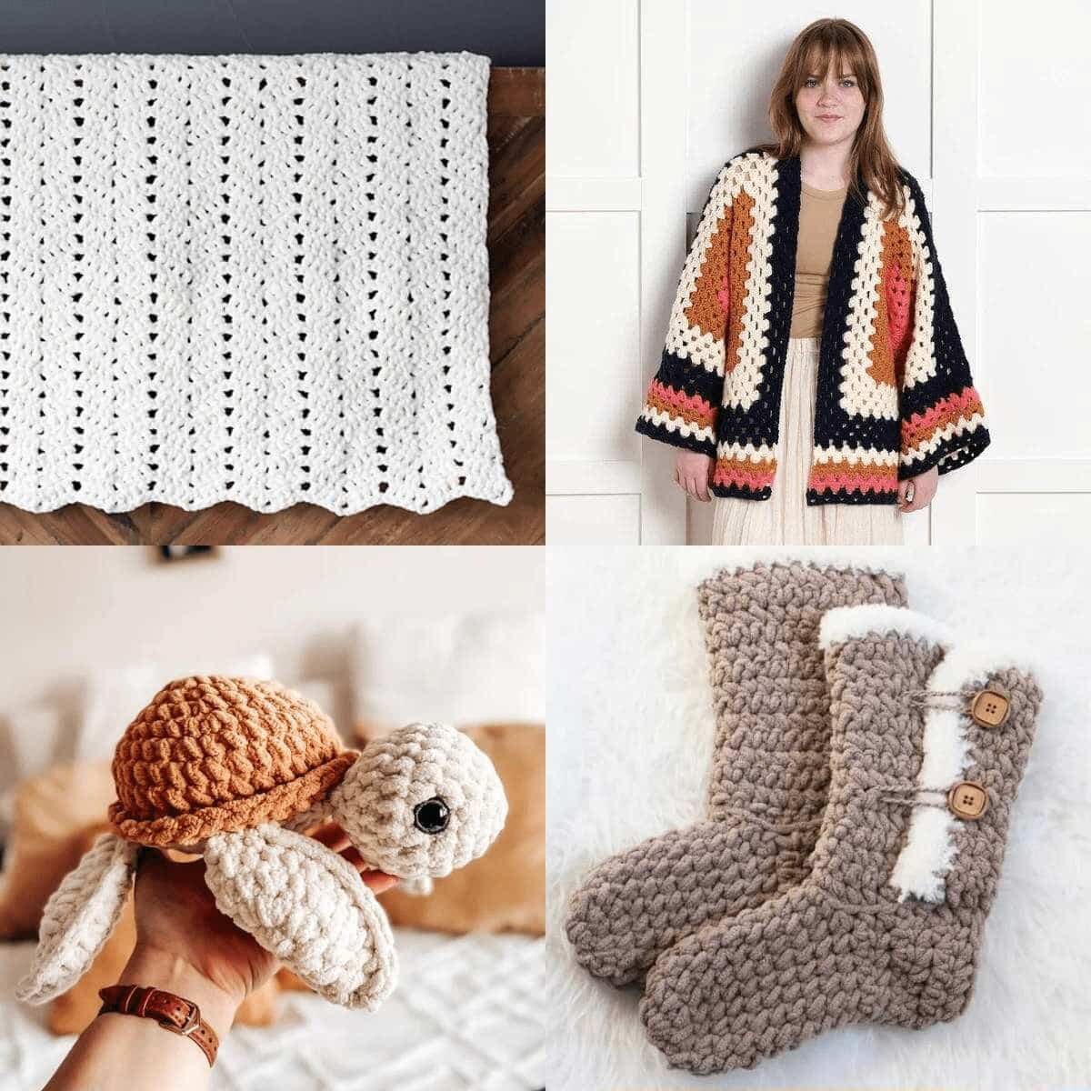 NO SEW Crochet Pattern Bunny Rabbit Blanket Chunky Yarn Market