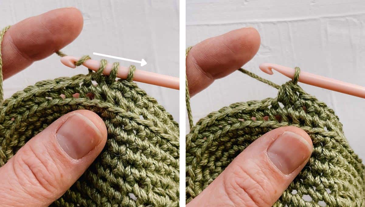 How to single crochet two together (sc2tog) tutorial.