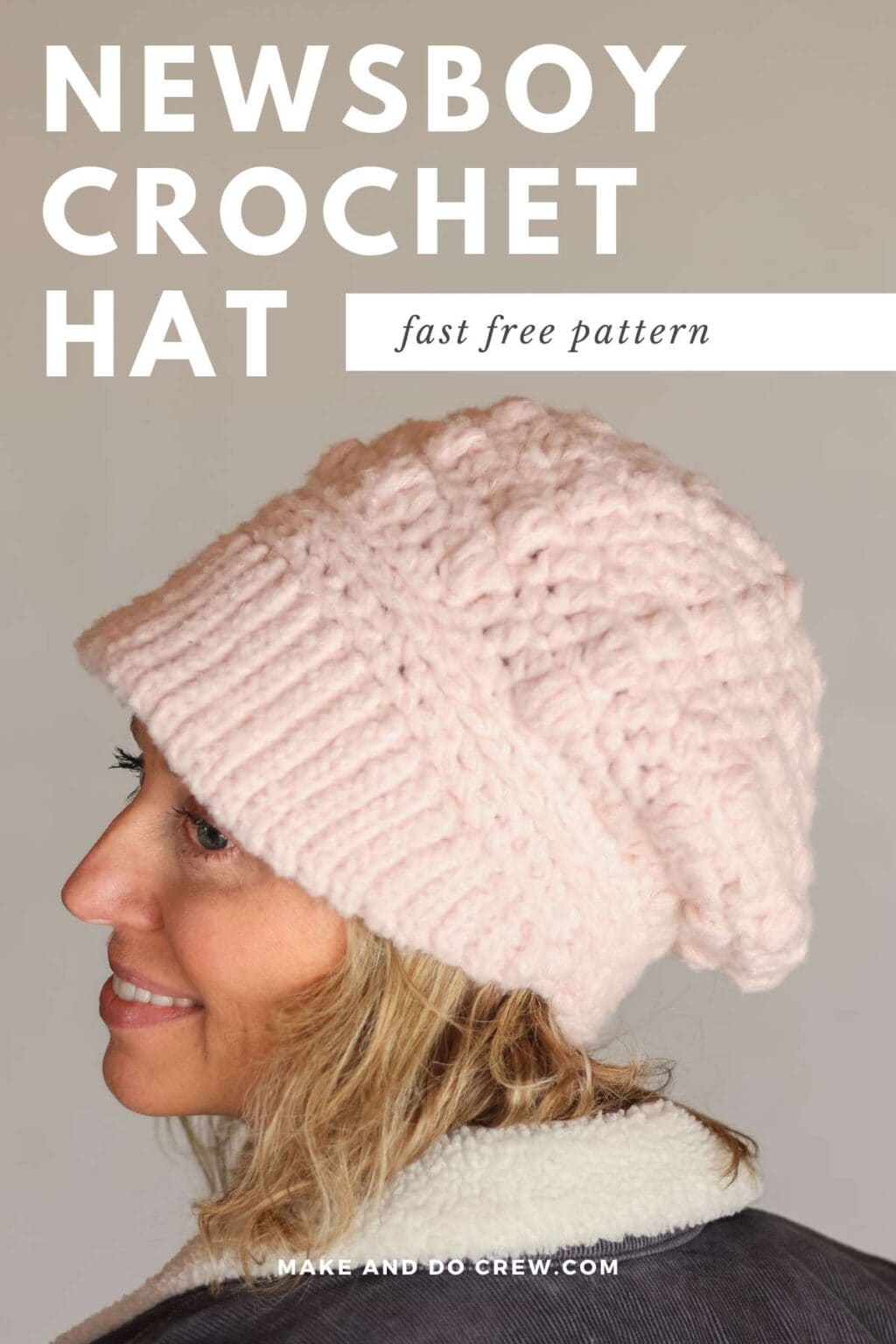 3 Hour Free Crochet Newsboy Hat Pattern