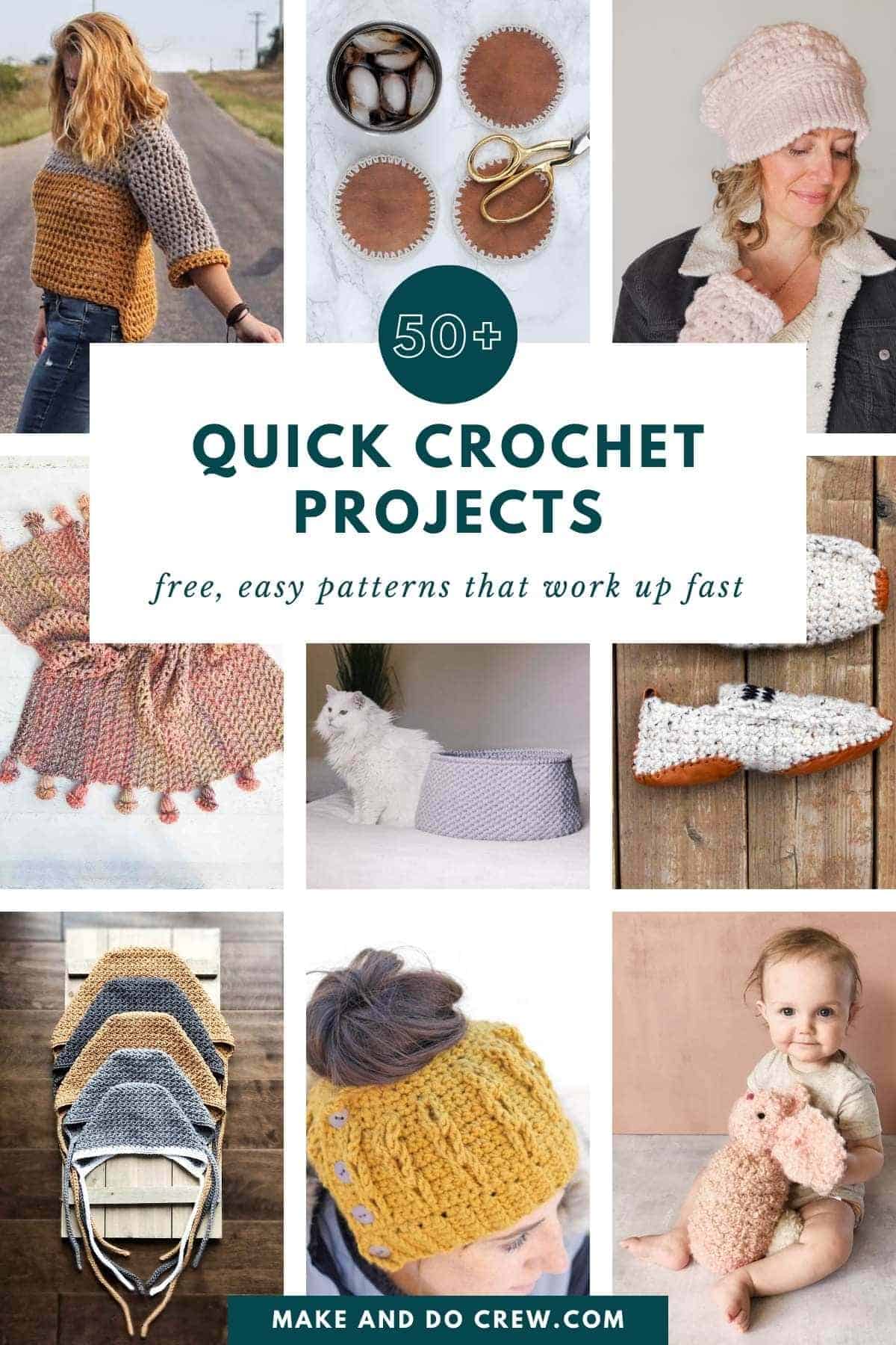 Collection of quick crochet projects.