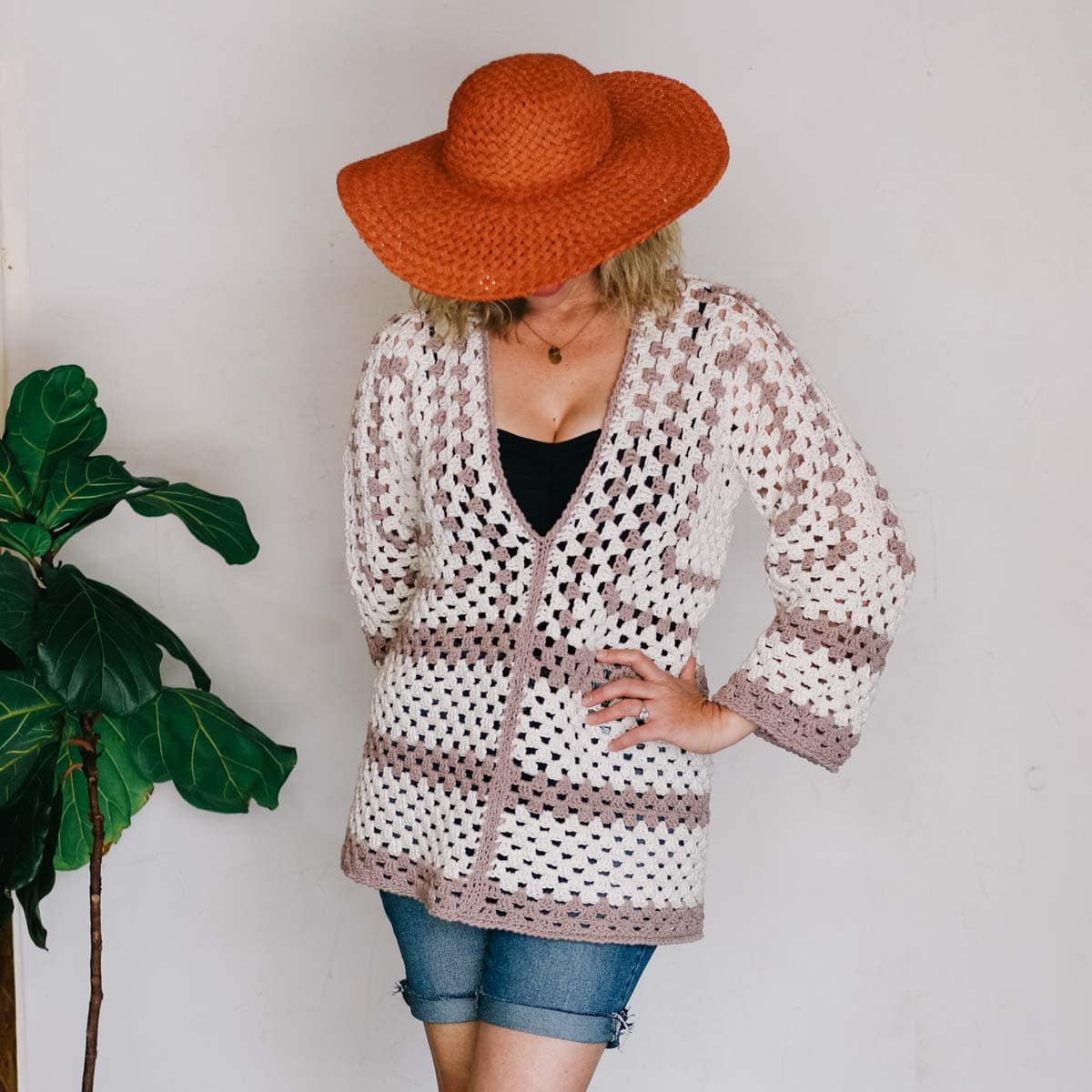 Easy Crochet Beach Coverup Pattern Made from Two Hexagons