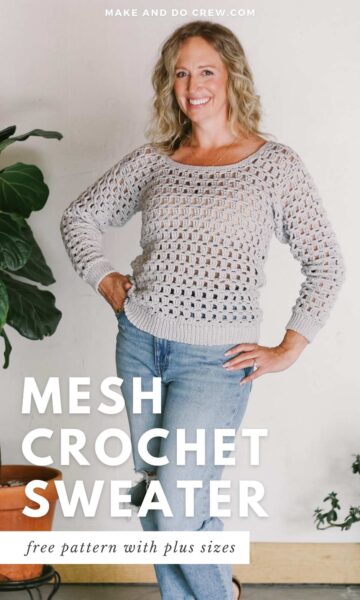 Mesh Crochet Pullover Pattern | Quick + Easy