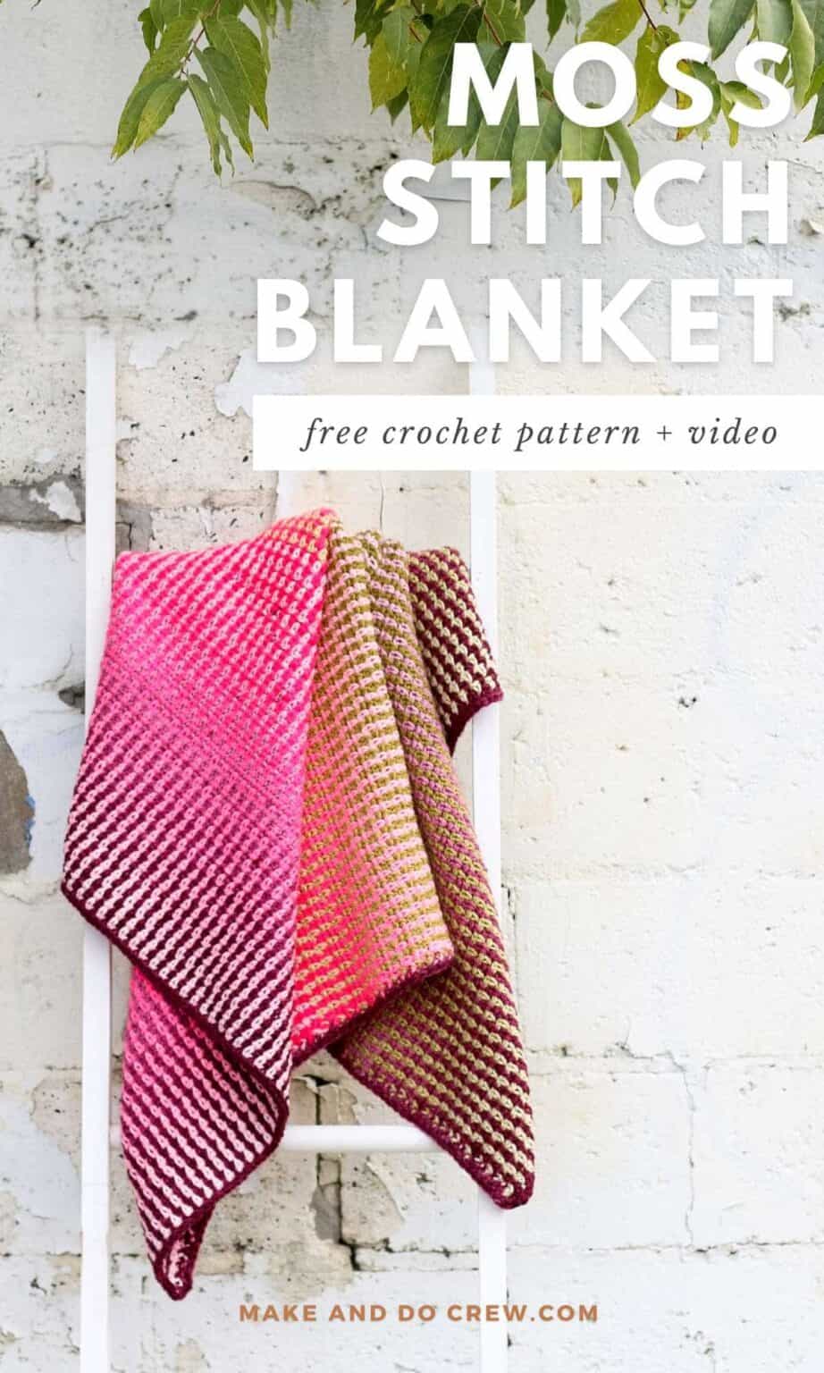Ebb and Glow | Stunning Moss Stitch Blanket Pattern