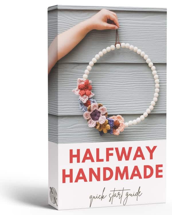 A mockup of the Halfway Handmade Quick Start guide.
