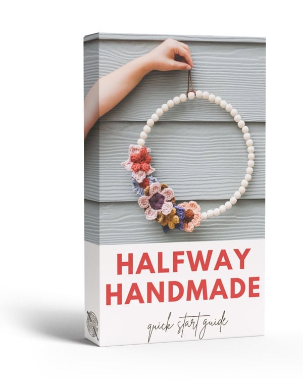 A mockup of the Halfway Handmade Quick Start guide.
