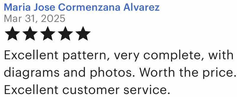 Positive customer review for Make and Do Crew patterns.
