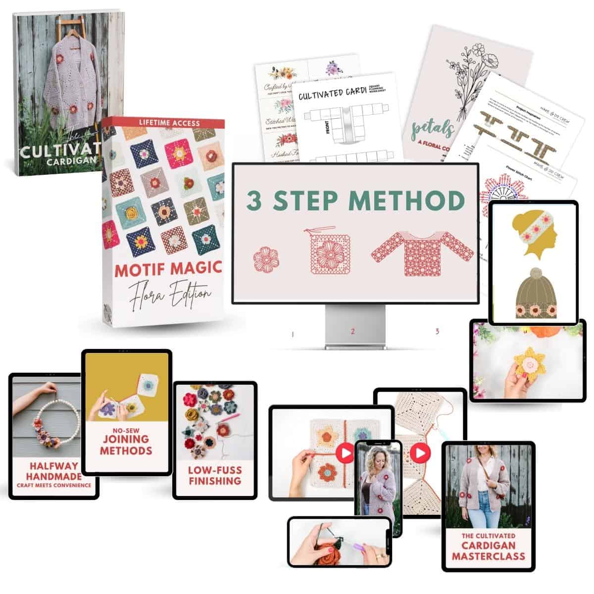 Motif Magic crochet course contents.