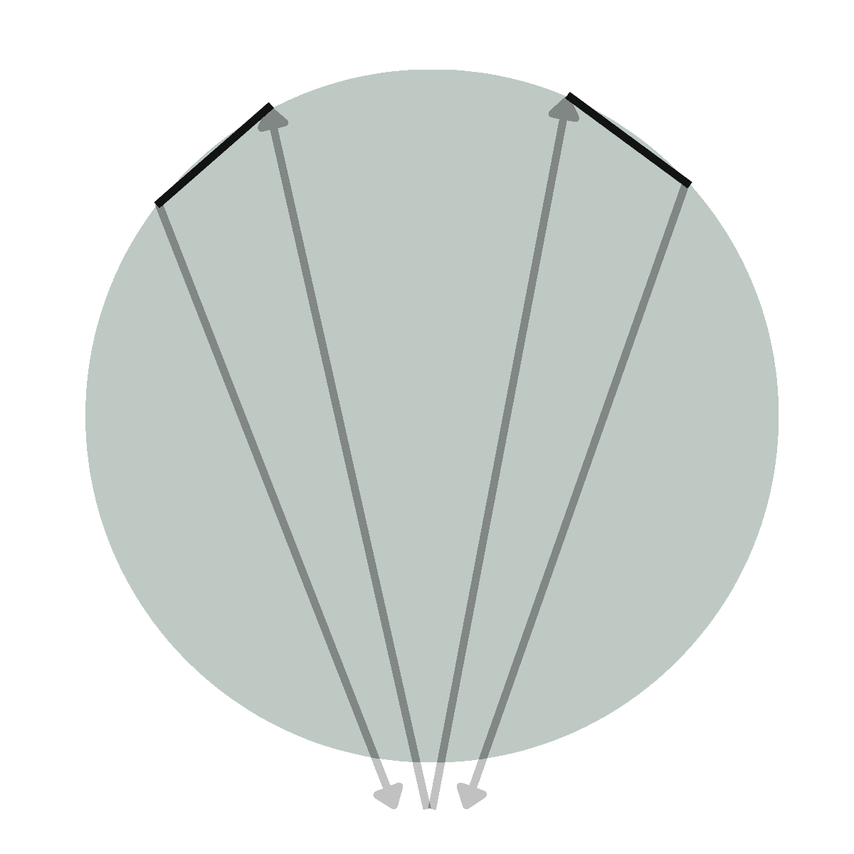 Diagram indicating where to insert needle for bunny head shaping.